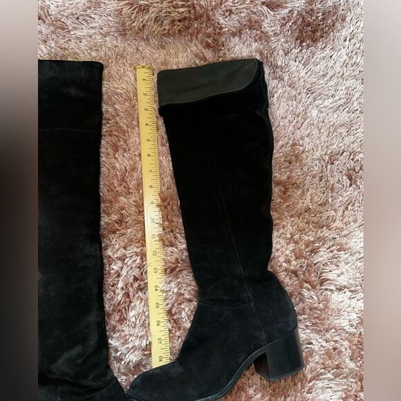 Rag and Bone thigh high black suede side zip over 2” block heel EUC 37.5… - Picture 10 of 16